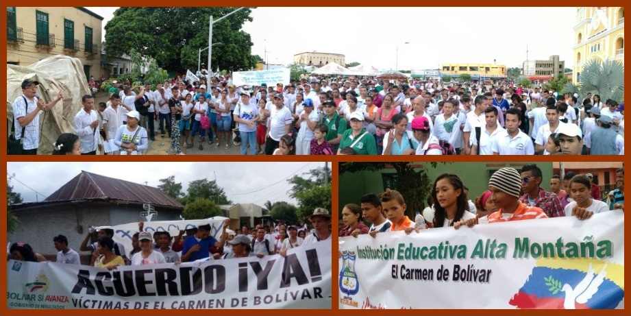 En El Carmen de Bolívar también marcharon por la Paz con celeridad…