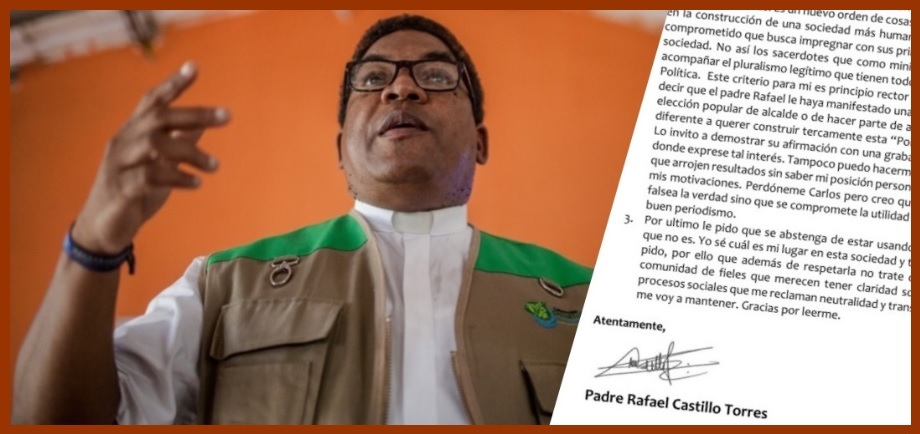 El sacerdote Rafael Castillo deja claro que no será candidato a la Alcaldía de Cartagena